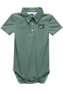 Vive La Fete Ohio Bobcats Baby Green Pencil Stripe Short Sleeve One Piece Polo