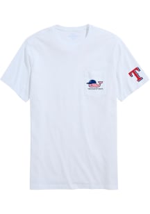 Vineyard Vines Texas Rangers White Cap PKT Short Sleeve T Shirt