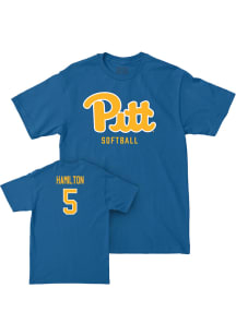 Macy Hamilton Pitt Panthers Blue NIL Script Short Sleeve Player T Shirt