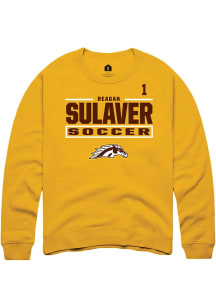 Reagan Sulaver Western Michigan Broncos Mens Gold NIL Stacked Box Player Crew