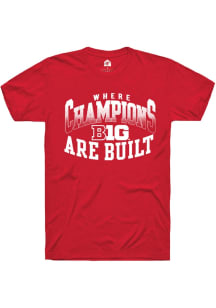 Rally Big Ten Red Champs Arch Short Sleeve T Shirt
