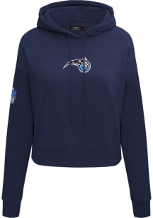 Pro Standard Orlando Magic Womens Blue Classic Chenille Cropped Hooded Sweatshirt