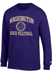 Champion Washington Huskies Purple Beach Volleyball Icon Jersey Long Sleeve T Shirt