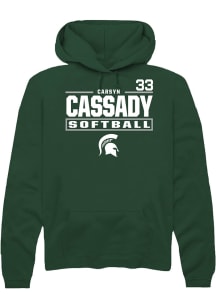 carsyn Cassady Michigan State Spartans Mens Green NIL Stacked Box Player Hood