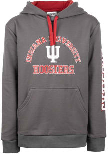 Indiana Hoosiers Toddler Graphite Quincy Long Sleeve Hooded Sweatshirt