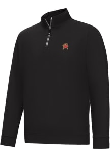 Footjoy Maryland Terrapins Mens Black Approach Long Sleeve Qtr Zip Pullover