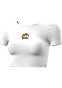 Champion Western Michigan Broncos Womens White Twist Back Short Sleeve T-Shirt