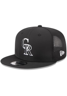 New Era Colorado Rockies Black 2026 MLB Batting Practice Fan Pack 9FIFTY Mens Snapback Hat