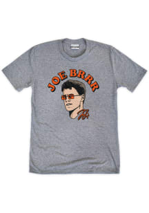 Joe Burrow Cincinnati Bengals Grey Joe Brrr Signature Short Sleeve Fashion Player T Shirt