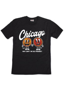 Chicago Black Pizza Friends Short Sleeve Fashion T Shirt
