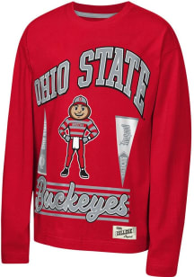 Ohio State Buckeyes Boys Red Schooled Long Sleeve T-Shirt