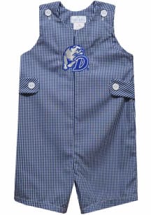 Vive La Fete Drake Bulldogs Toddler Blue Gingham Overalls