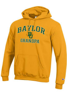 Champion Baylor Bears Mens Gold Grandpa Powerblend Long Sleeve Hoodie