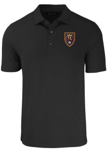 Cutter and Buck Real Salt Lake Mens Black Forge Recycled Short Sleeve Polo