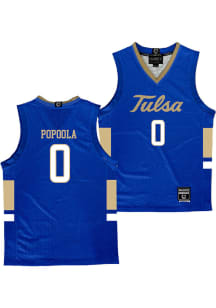 Ade Popoola  Campus Ink Tulsa Golden Hurricane Youth NIL Blue Basketball Jersey