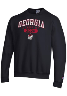 Champion Georgia Bulldogs Mens Black Class of 2028 Powerblend Long Sleeve Crew Sweatshirt