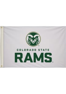 Colorado State Rams 2' x 3' Silk Screen Grommet Flag - White