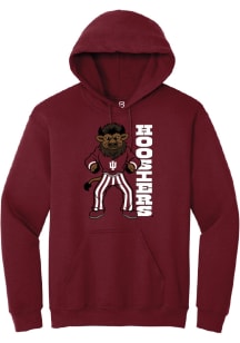 Summit Sportswear Indiana Hoosiers Mens Crimson Hoosier the Bison Long Sleeve Hoodie