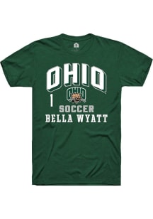 Bella Wyatt Ohio Bobcats Green NIL Arch Logo Short Sleeve Player T Shirt