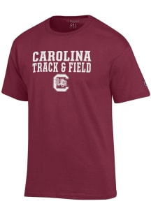 Champion South Carolina Gamecocks Red Track & Field Short Sleeve T Shirt