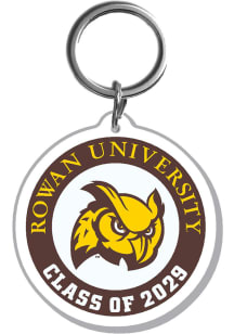 Rowan University 2029 Acrylic Keychain - Brown
