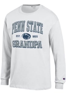Champion Penn State Nittany Lions White Est. Date Grandpa Jersey Long Sleeve T Shirt