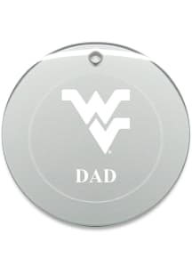 West Virginia Mountaineers Dad Round Ornament - White