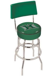 Hawaii Warriors Double-Ring Swivel with Back Pub Stool - Black