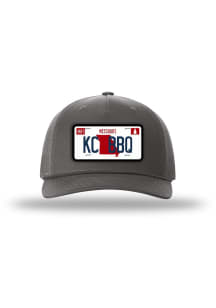 Uscape Kansas City KC BBQ design on a structured trucker silhouette Adjustable Hat - Charcoal