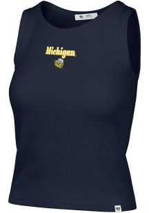 47 Michigan Wolverines Womens Blue Straight Cut Tank Top