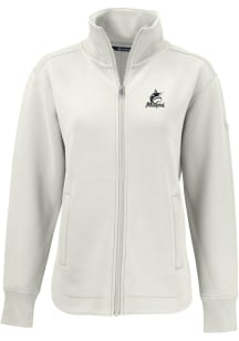 Cutter and Buck Miami Marlins Womens White Mono Roam Light Weight Jacket