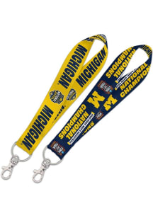 Michigan Wolverines 1 Inch Key Strap 2026 MBB National Champion Lanyard - Blue