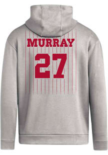 Harper Murray Nebraska Cornhuskers Mens Grey Heather Volleyball Name and Number Player Hood