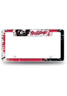 Georgia Bulldogs Tie Dye All Over Chrome License Plate Frame - White