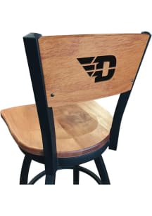 Dayton Flyers Maple Seat Maple Back Swivel Pub Stool - Brown
