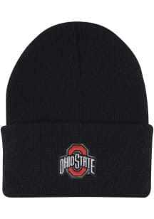 LogoFit Ohio State Buckeyes Black North Pole Youth Knit Hat