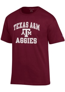 Champion Texas A&M Aggies Maroon Wordmark Number 1 Short Sleeve T Shirt