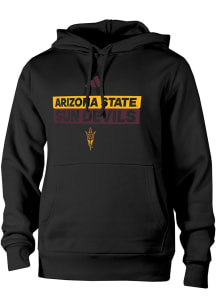 Adidas Arizona State Sun Devils Mens Black Heat Seal Fleece Long Sleeve Hoodie