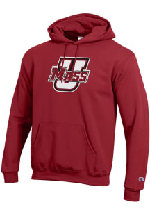Champion Massachusetts Minutemen Mens Maroon Powerblend Long Sleeve Hoodie