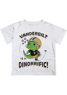 Vive La Fete Vanderbilt Commodores Youth White Dino-Riffic Short Sleeve T-Shirt