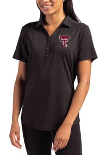 Cutter and Buck Texas Tech Red Raiders Womens Black Forge Eco Polo Short Sleeve Polo Shirt