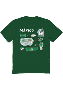 Vive La Fete Mexico National Team Womens Green Impressions Short Sleeve T-Shirt