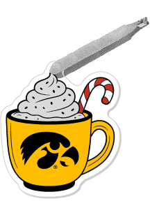Iowa Hawkeyes Mug with Cocoa Ornament - Black