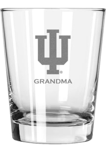 Indiana Hoosiers Grandma 15oz Rock Glass - White