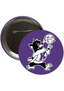 K-State Wildcats 3" Basketball Varsity Willie Button - Purple