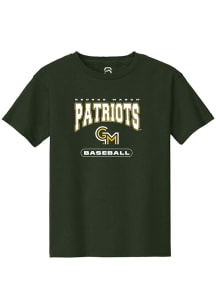 Summit Sportswear George Mason University Youth Green Baseball Short Sleeve T-Shirt