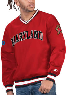 Starter Maryland Terrapins Mens Red Big Ten Arched School Name Pullover Jackets