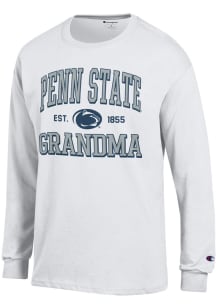 Champion Penn State Nittany Lions White Est. Date Grandma Jersey Long Sleeve T Shirt