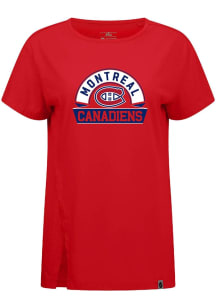 Levelwear Montreal Canadiens Womens Red Influx Banner Arch Short Sleeve T-Shirt