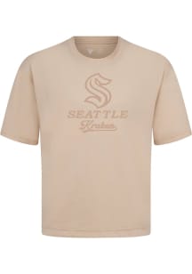 Levelwear Seattle Kraken Tan Signature Knit Shadow Surge Short Sleeve Fashion T Shirt